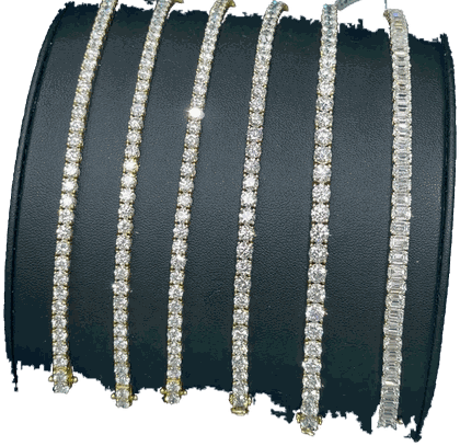 Five diamond tennis bracelets